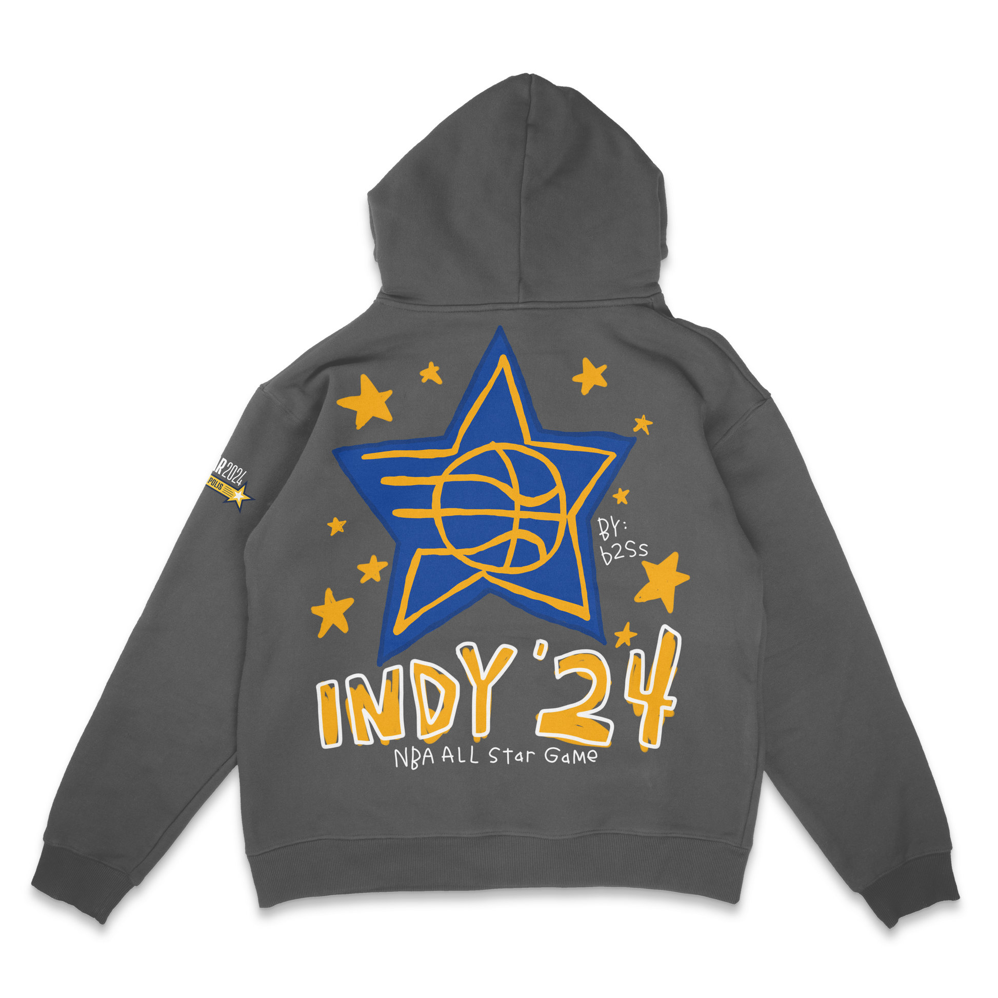 Black Graphic Hoodie Long Sleeve Hoodies B2Ss B2Ss